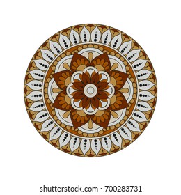 Flower Mandalas. Vintage decorative elements. Oriental pattern, vector illustration. Islam, Arabic, Indian, turkish, pakistan, chinese, ottoman motifs