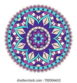 Flower Mandalas. Vintage decorative elements. Oriental pattern, vector illustration. Islam, Arabic, Indian, turkish, pakistan, chinese, ottoman motifs