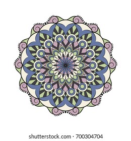 Flower Mandalas. Vintage decorative elements. Oriental pattern, vector illustration. Islam, Arabic, Indian, turkish, pakistan, chinese, ottoman motifs