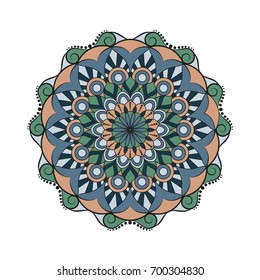 Flower Mandalas. Vintage decorative elements. Oriental pattern, vector illustration. Islam, Arabic, Indian, turkish, pakistan, chinese, ottoman motifs