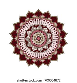 Flower Mandalas. Vintage decorative elements. Oriental pattern, vector illustration. Islam, Arabic, Indian, turkish, pakistan, chinese, ottoman motifs