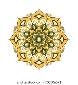 Flower Mandalas. Vintage decorative elements. Oriental pattern, vector illustration. Islam, Arabic, Indian, turkish, pakistan, chinese, ottoman motifs