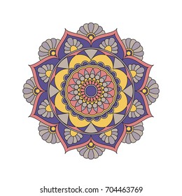 Flower Mandalas. Vintage decorative elements. Oriental pattern, vector illustration. Islam, Arabic, Indian, turkish, pakistan, chinese, ottoman motifs