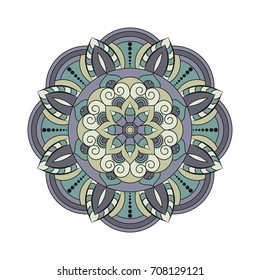 Flower Mandalas. Vintage decorative elements. Oriental pattern, vector illustration. Islam, Arabic, Indian, turkish, pakistan, chinese, ottoman motifs