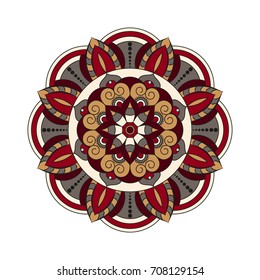Flower Mandalas. Vintage decorative elements. Oriental pattern, vector illustration. Islam, Arabic, Indian, turkish, pakistan, chinese, ottoman motifs