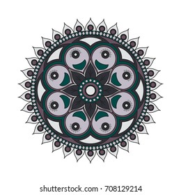 Flower Mandalas. Vintage decorative elements. Oriental pattern, vector illustration. Islam, Arabic, Indian, turkish, pakistan, chinese, ottoman motifs