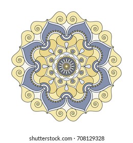 Flower Mandalas. Vintage decorative elements. Oriental pattern, vector illustration. Islam, Arabic, Indian, turkish, pakistan, chinese, ottoman motifs
