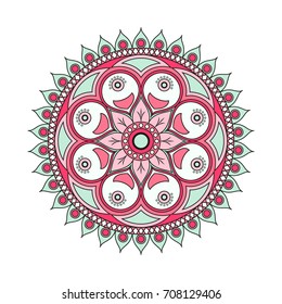 Flower Mandalas. Vintage decorative elements. Oriental pattern, vector illustration. Islam, Arabic, Indian, turkish, pakistan, chinese, ottoman motifs