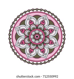Flower Mandalas. Vintage decorative elements. Oriental pattern, vector illustration. Islam, Arabic, Indian, turkish, pakistan, chinese, ottoman motifs