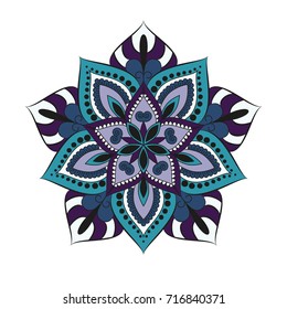 Flower Mandalas. Vintage decorative elements. Oriental pattern, vector illustration. Islam, Arabic, Indian, turkish, pakistan, chinese, ottoman motifs