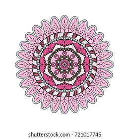 Flower Mandalas. Vintage decorative elements. Oriental pattern, vector illustration. Islam, Arabic, Indian, turkish, pakistan, chinese, ottoman motifs