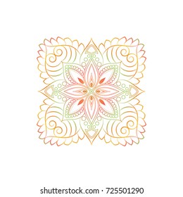 Flower Mandalas. Vintage decorative elements. Oriental pattern, vector illustration. Islam, Arabic, Indian, turkish, pakistan, chinese, ottoman motifs