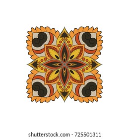 Flower Mandalas. Vintage decorative elements. Oriental pattern, vector illustration. Islam, Arabic, Indian, turkish, pakistan, chinese, ottoman motifs