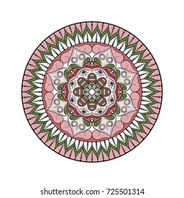 Flower Mandalas. Vintage decorative elements. Oriental pattern, vector illustration. Islam, Arabic, Indian, turkish, pakistan, chinese, ottoman motifs