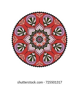 Flower Mandalas. Vintage decorative elements. Oriental pattern, vector illustration. Islam, Arabic, Indian, turkish, pakistan, chinese, ottoman motifs