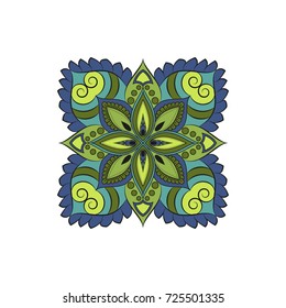 Flower Mandalas. Vintage decorative elements. Oriental pattern, vector illustration. Islam, Arabic, Indian, turkish, pakistan, chinese, ottoman motifs