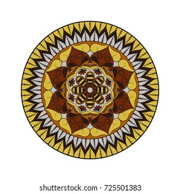Flower Mandalas. Vintage decorative elements. Oriental pattern, vector illustration. Islam, Arabic, Indian, turkish, pakistan, chinese, ottoman motifs