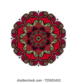 Flower Mandalas. Vintage decorative elements. Oriental pattern, vector illustration. Islam, Arabic, Indian, turkish, pakistan, chinese, ottoman motifs