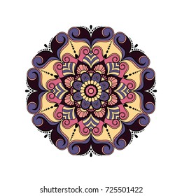 Flower Mandalas. Vintage decorative elements. Oriental pattern, vector illustration. Islam, Arabic, Indian, turkish, pakistan, chinese, ottoman motifs