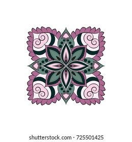 Flower Mandalas. Vintage decorative elements. Oriental pattern, vector illustration. Islam, Arabic, Indian, turkish, pakistan, chinese, ottoman motifs