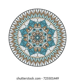 Flower Mandalas. Vintage decorative elements. Oriental pattern, vector illustration. Islam, Arabic, Indian, turkish, pakistan, chinese, ottoman motifs