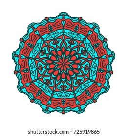 Flower Mandalas. Vintage decorative elements. Oriental pattern illustration. Islam, Arabic, Indian turkish pakistan chinese ottoman