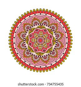 Flower Mandalas. Vintage decorative elements. Oriental pattern, vector illustration. Islam, Arabic, Indian, turkish, pakistan, chinese, ottoman motifs