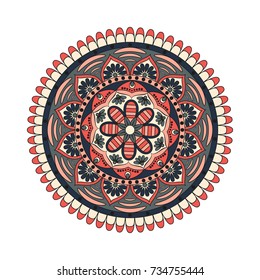 Flower Mandalas. Vintage decorative elements. Oriental pattern, vector illustration. Islam, Arabic, Indian, turkish, pakistan, chinese, ottoman motifs