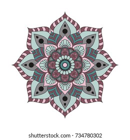 Flower Mandalas. Vintage decorative elements. Oriental pattern, vector illustration. Islam, Arabic, Indian, turkish, pakistan, chinese, ottoman motifs