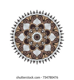 Flower Mandalas. Vintage decorative elements. Oriental pattern, vector illustration. Islam, Arabic, Indian, turkish, pakistan, chinese, ottoman motifs