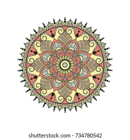 Flower Mandalas. Vintage decorative elements. Oriental pattern, vector illustration. Islam, Arabic, Indian, turkish, pakistan, chinese, ottoman motifs