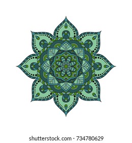 Flower Mandalas. Vintage decorative elements. Oriental pattern, vector illustration. Islam, Arabic, Indian, turkish, pakistan, chinese, ottoman motifs