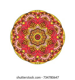 Flower Mandalas. Vintage decorative elements. Oriental pattern, vector illustration. Islam, Arabic, Indian, turkish, pakistan, chinese, ottoman motifs