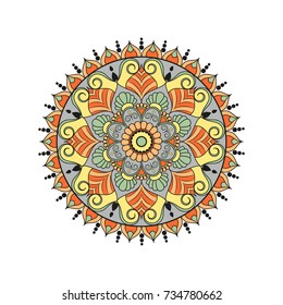 Flower Mandalas. Vintage decorative elements. Oriental pattern, vector illustration. Islam, Arabic, Indian, turkish, pakistan, chinese, ottoman motifs