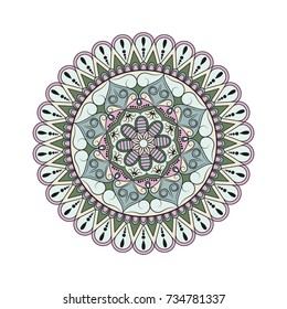 Flower Mandalas. Vintage decorative elements. Oriental pattern, vector illustration. Islam, Arabic, Indian, turkish, pakistan, chinese, ottoman motifs