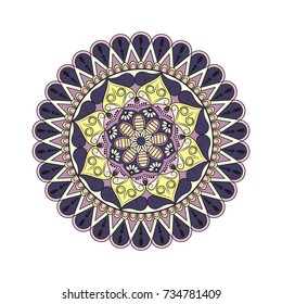 Flower Mandalas. Vintage decorative elements. Oriental pattern, vector illustration. Islam, Arabic, Indian, turkish, pakistan, chinese, ottoman motifs