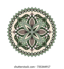 Flower Mandalas. Vintage decorative elements. Oriental pattern, vector illustration. Islam, Arabic, Indian, turkish, pakistan, chinese, ottoman motifs
