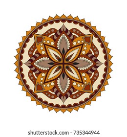 Flower Mandalas. Vintage decorative elements. Oriental pattern, vector illustration. Islam, Arabic, Indian, turkish, pakistan, chinese, ottoman motifs