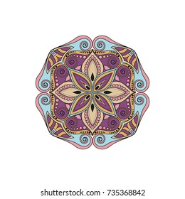 Flower Mandalas. Vintage decorative elements. Oriental pattern, vector illustration. Islam, Arabic, Indian, turkish, pakistan, chinese, ottoman motifs