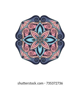 Flower Mandalas. Vintage decorative elements. Oriental pattern, vector illustration. Islam, Arabic, Indian, turkish, pakistan, chinese, ottoman motifs