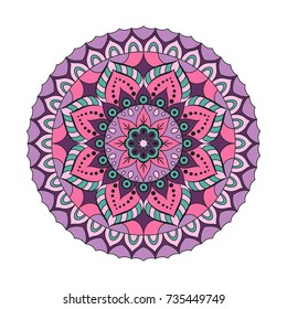 Flower Mandalas. Vintage decorative elements. Oriental pattern, vector illustration. Islam, Arabic, Indian, turkish, pakistan, chinese, ottoman motifs
