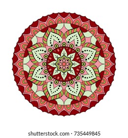 Flower Mandalas. Vintage decorative elements. Oriental pattern, vector illustration. Islam, Arabic, Indian, turkish, pakistan, chinese, ottoman motifs