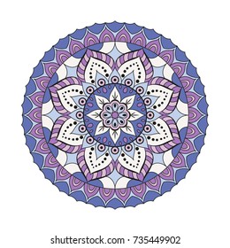 Flower Mandalas. Vintage decorative elements. Oriental pattern, vector illustration. Islam, Arabic, Indian, turkish, pakistan, chinese, ottoman motifs
