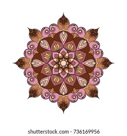 Flower Mandalas. Vintage decorative elements. Oriental pattern, vector illustration. Islam, Arabic, Indian, turkish, pakistan, chinese, ottoman motifs