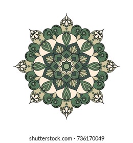 Flower Mandalas. Vintage decorative elements. Oriental pattern, vector illustration. Islam, Arabic, Indian, turkish, pakistan, chinese, ottoman motifs