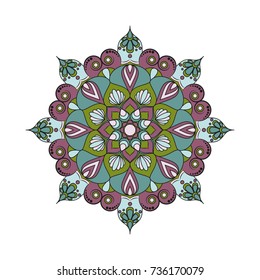 Flower Mandalas. Vintage decorative elements. Oriental pattern, vector illustration. Islam, Arabic, Indian, turkish, pakistan, chinese, ottoman motifs