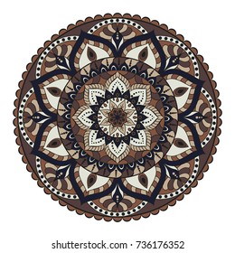 Flower Mandalas. Vintage decorative elements. Oriental pattern, vector illustration. Islam, Arabic, Indian, turkish, pakistan, chinese, ottoman motifs
