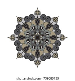 Flower Mandalas. Vintage decorative elements. Oriental pattern, vector illustration. Islam, Arabic, Indian, turkish, pakistan, chinese, ottoman motifs