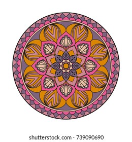 Flower Mandalas. Vintage decorative elements. Oriental pattern, vector illustration. Islam, Arabic, Indian, turkish, pakistan, chinese, ottoman motifs