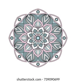 Flower Mandalas. Vintage decorative elements. Oriental pattern, vector illustration. Islam, Arabic, Indian, turkish, pakistan, chinese, ottoman motifs